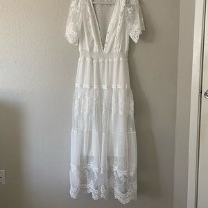 White lace dress
